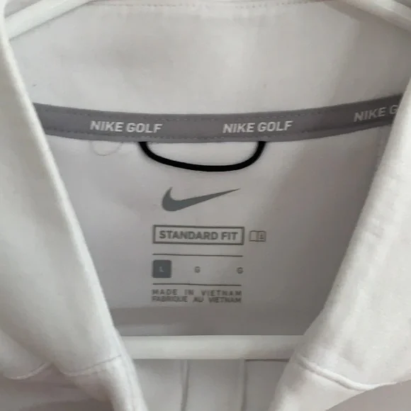 Lightly used white Nike golf pullover (L) - Picture 2 of 2